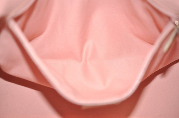 Authentic GUCCI Abbey Shoulder Tote Bag GG Canvas Leather 141470 Pink 7007I