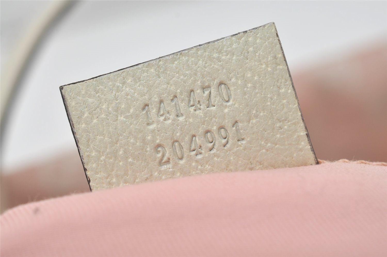 Authentic GUCCI Abbey Shoulder Tote Bag GG Canvas Leather 141470 Pink 7007I