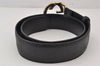 Authentic GUCCI Guccissima Interlocking G Belt GG Leather 75cm 29.5" Black 7012K