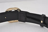 Authentic GUCCI Guccissima Interlocking G Belt GG Leather 75cm 29.5" Black 7012K