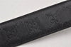 Authentic GUCCI Guccissima Interlocking G Belt GG Leather 75cm 29.5" Black 7012K