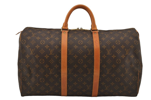 Authentic Louis Vuitton Monogram Keepall 50 Travel Boston Bag M41426 LV 7013J