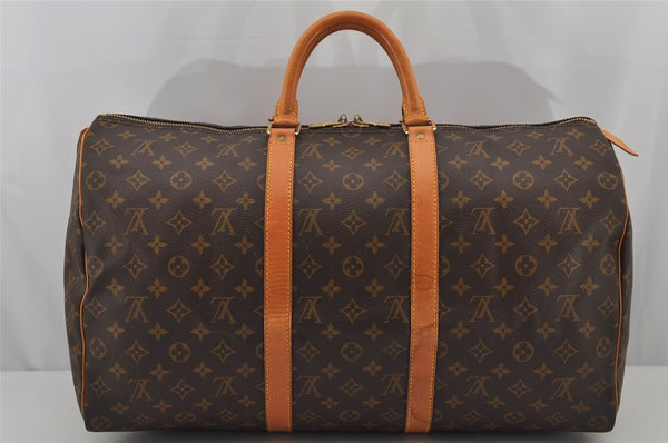 Authentic Louis Vuitton Monogram Keepall 50 Travel Boston Bag M41426 LV 7013J