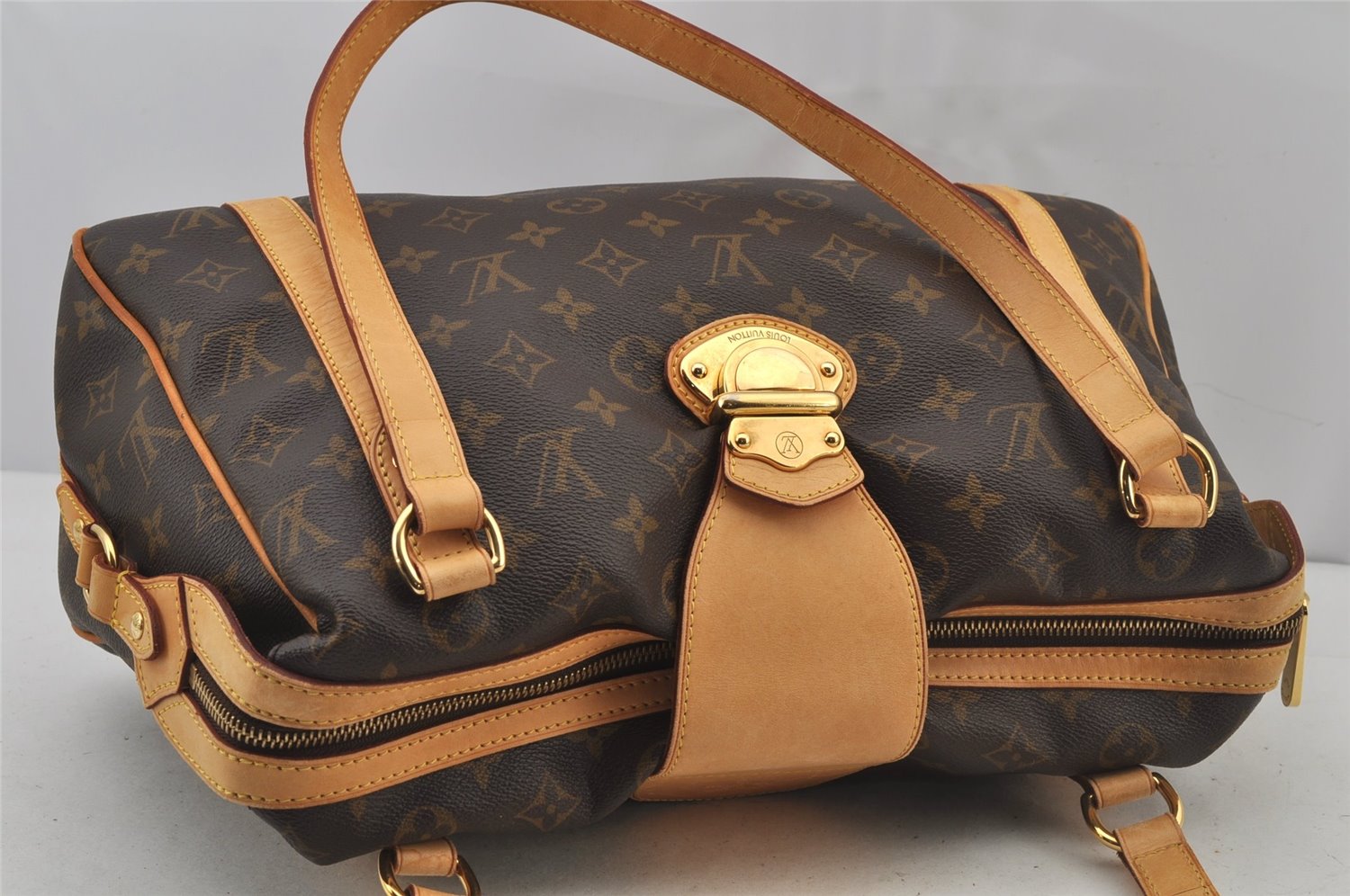 Authentic Louis Vuitton Monogram Stresa PM Shoulder Tote Bag M51186 LV 7014J