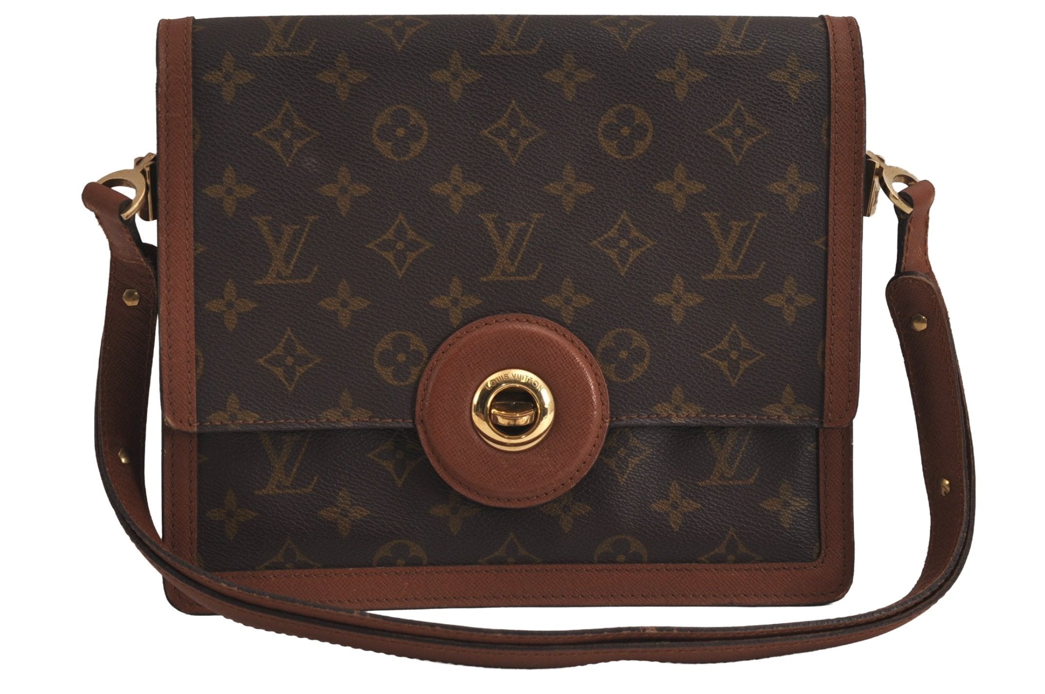 Authentic Louis Vuitton Monogram Raspail Shoulder Cross Body Bag M51372 LV 7015J