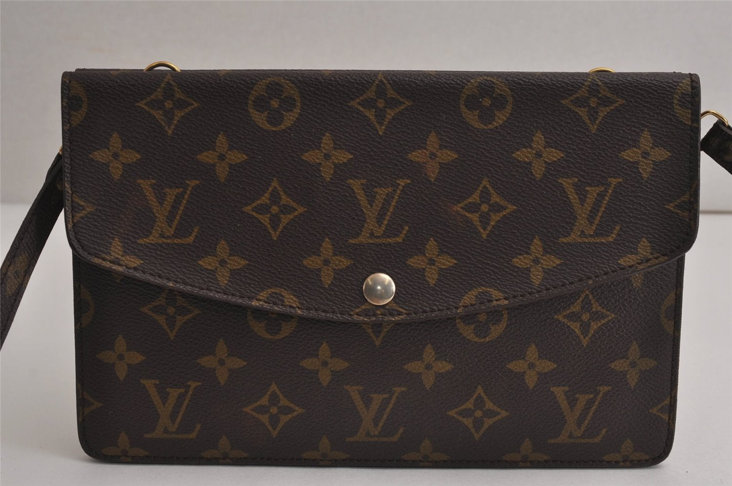Auth Louis Vuitton Monogram Pochette Double Rabat Shoulder Bag M51815 Junk 7016J