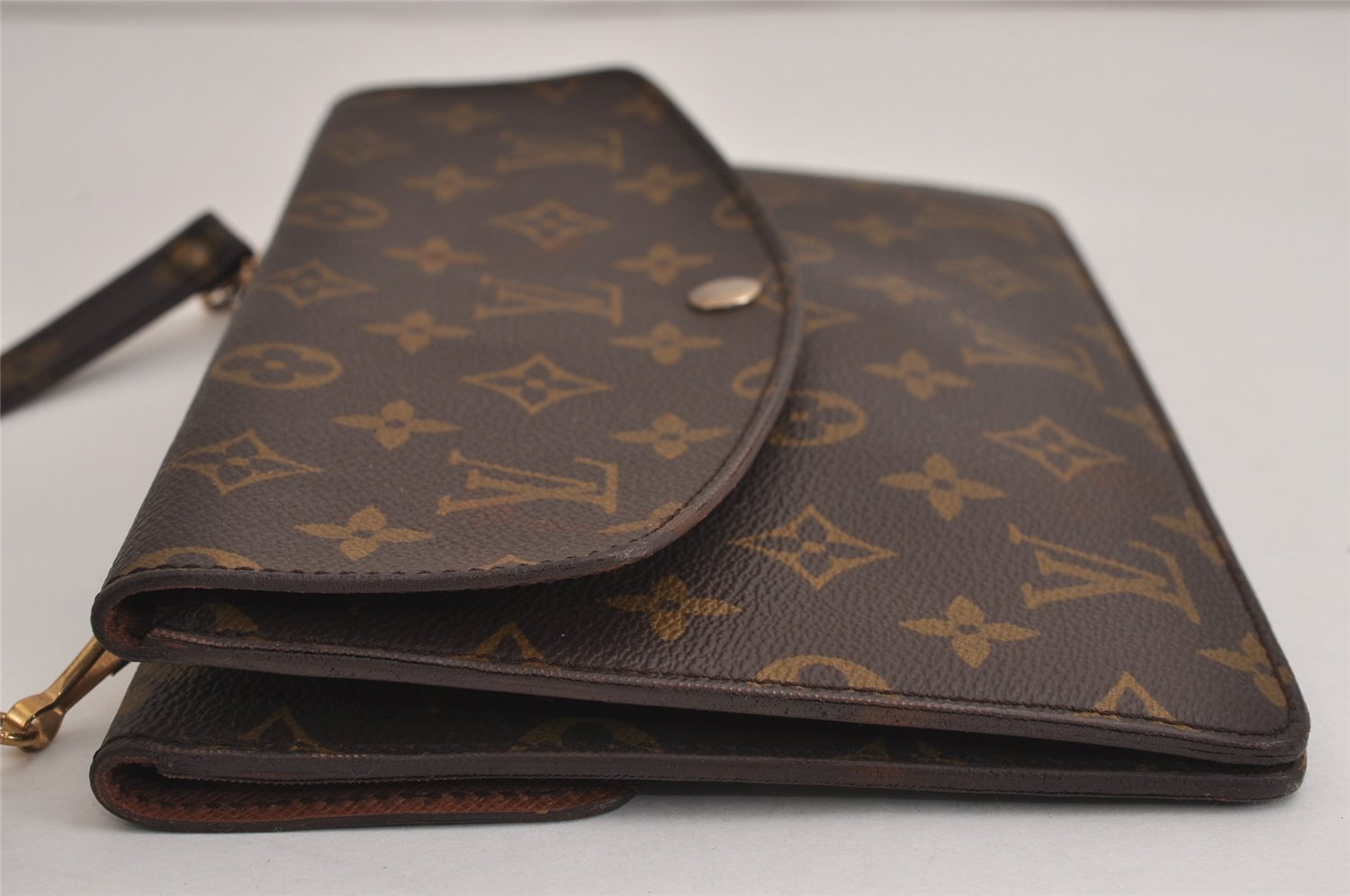 Auth Louis Vuitton Monogram Pochette Double Rabat Shoulder Bag M51815 Junk 7016J