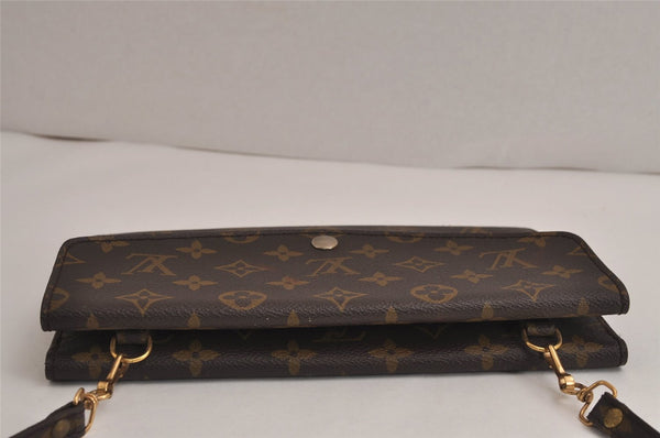 Auth Louis Vuitton Monogram Pochette Double Rabat Shoulder Bag M51815 Junk 7016J