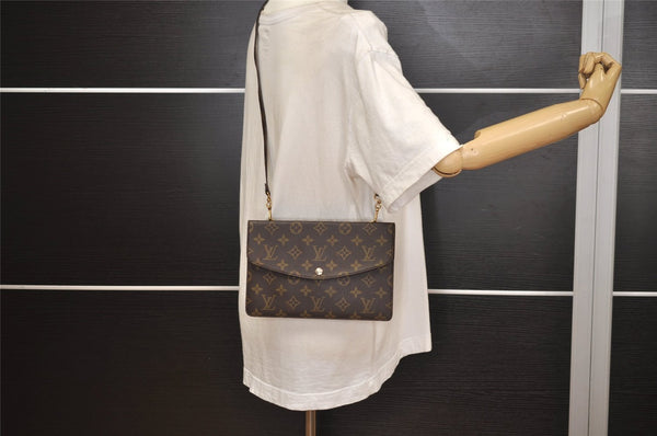 Auth Louis Vuitton Monogram Pochette Double Rabat Shoulder Bag M51815 Junk 7016J