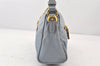 Auth PRADA TESSUTO + CALF Nylon Leather Shoulder Bag BN1834 Light Blue 7016K