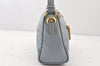 Auth PRADA TESSUTO + CALF Nylon Leather Shoulder Bag BN1834 Light Blue 7016K