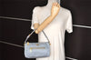 Auth PRADA TESSUTO + CALF Nylon Leather Shoulder Bag BN1834 Light Blue 7016K