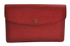 Authentic Louis Vuitton Epi Montaigne 27 Clutch Hand Bag Red M52657 LV 7017J