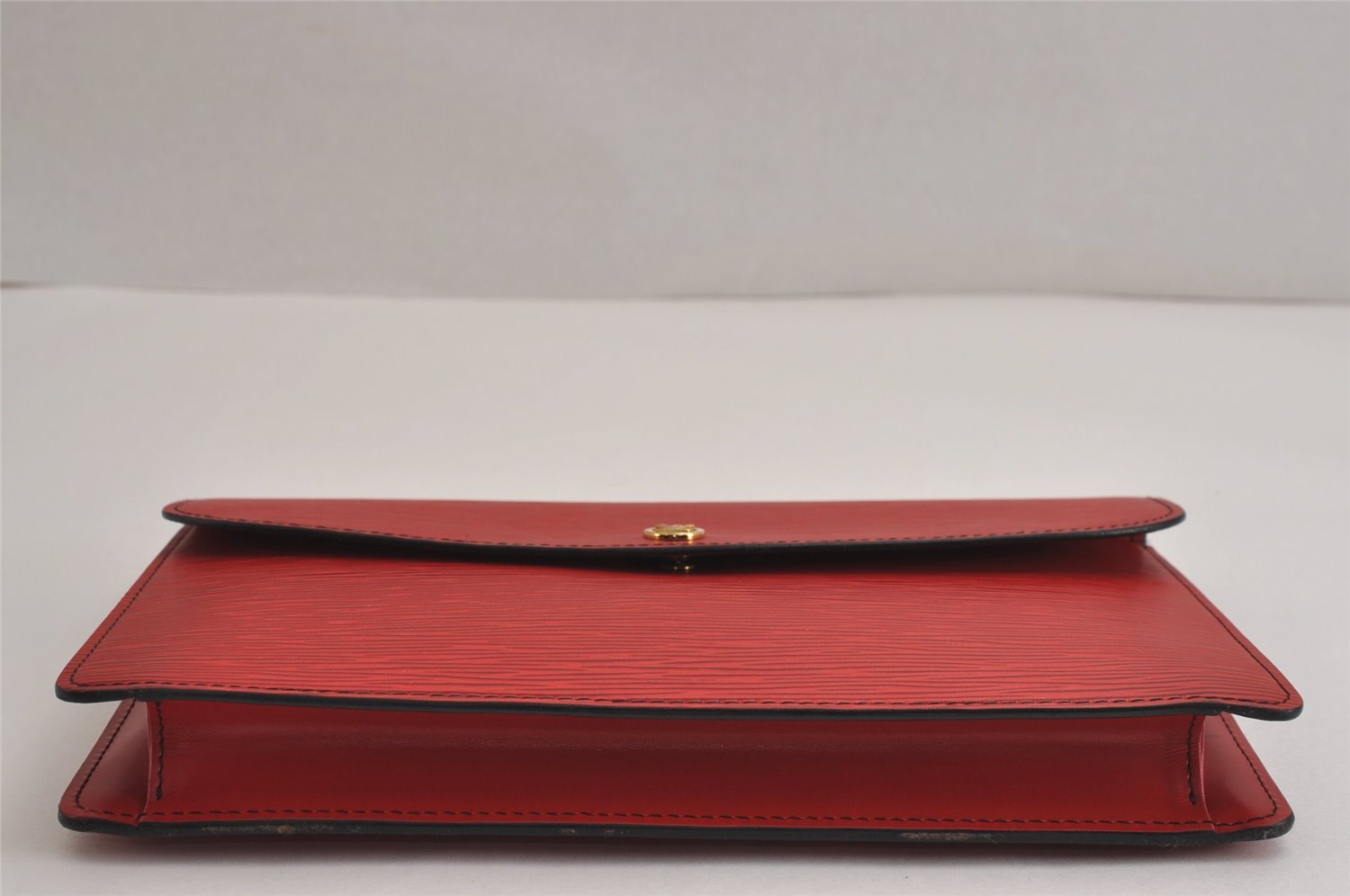Authentic Louis Vuitton Epi Montaigne 27 Clutch Hand Bag Red M52657 LV 7017J