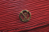 Authentic Louis Vuitton Epi Montaigne 27 Clutch Hand Bag Red M52657 LV 7017J