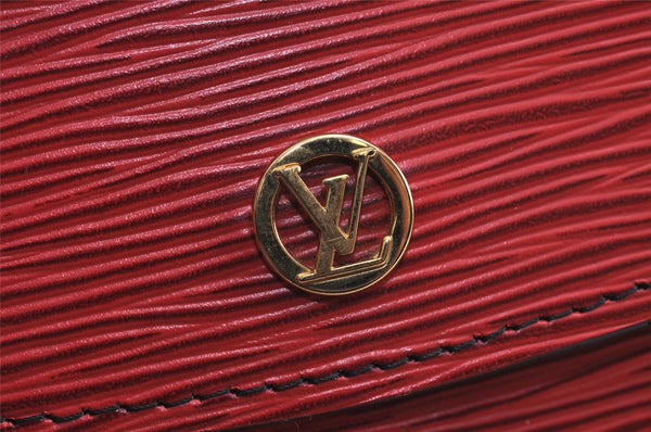 Authentic Louis Vuitton Epi Montaigne 27 Clutch Hand Bag Red M52657 LV 7017J