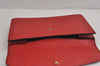 Authentic Louis Vuitton Epi Montaigne 27 Clutch Hand Bag Red M52657 LV 7017J
