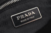 Authentic PRADA Vintage Nylon Tessuto Leather Tote Hand Bag Purse Black 7018K