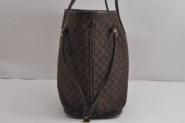 Authentic Louis Vuitton Monogram Idylle Neverfull MM Tote Bag M40513 Brown 7019J