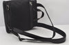 Authentic GUCCI Drawstring Backpack Purse GG Canvas Leather 0030242 Black 7019K