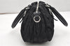 Authentic PRADA Vintage Gaufre 2Way Shoulder Hand Bag Nylon Leather Black 7022K