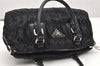 Authentic PRADA Vintage Gaufre 2Way Shoulder Hand Bag Nylon Leather Black 7022K