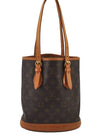 Authentic Louis Vuitton Monogram Bucket PM Shoulder Tote Bag M42238 Junk 7025J