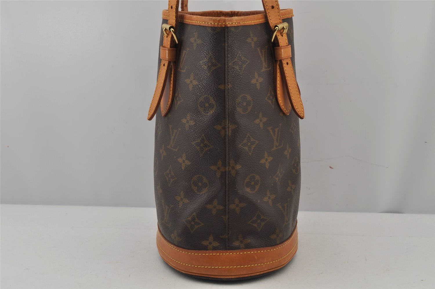 Authentic Louis Vuitton Monogram Bucket PM Shoulder Tote Bag M42238 Junk 7025J