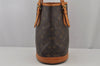 Authentic Louis Vuitton Monogram Bucket PM Shoulder Tote Bag M42238 Junk 7025J