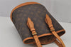 Authentic Louis Vuitton Monogram Bucket PM Shoulder Tote Bag M42238 Junk 7025J
