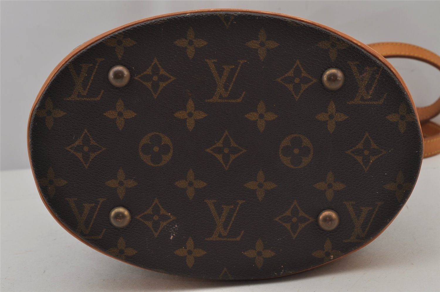 Authentic Louis Vuitton Monogram Bucket PM Shoulder Tote Bag M42238 Junk 7025J