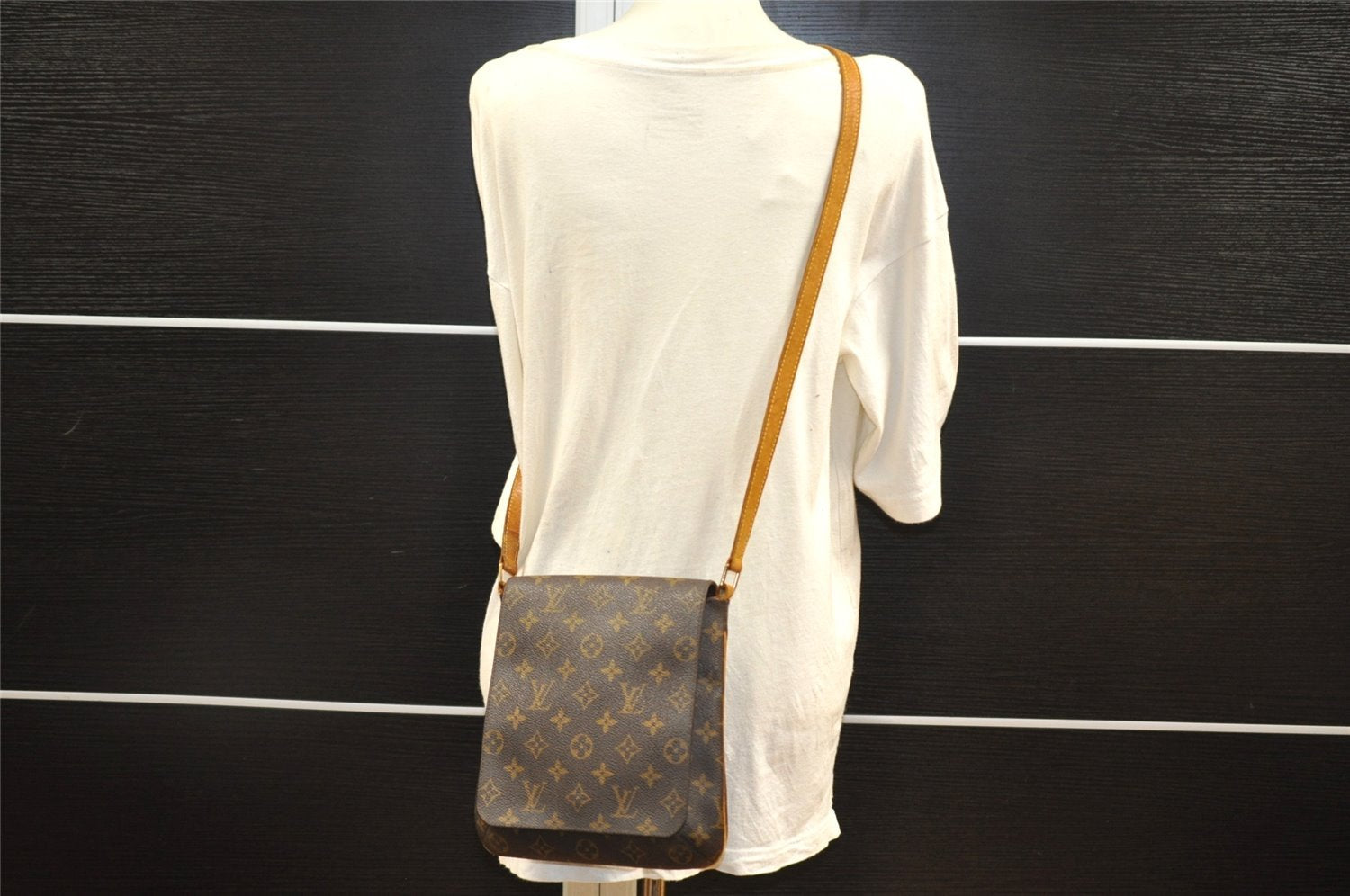 Auth Louis Vuitton Monogram Musette Salsa M51387 Long Shoulder Cross Bag 7026I