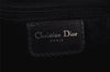 Authentic Christian Dior Diorissimo Cannage Tote Hand Bag Enamel Black CD 7028I
