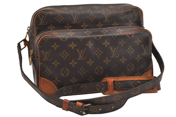 Authentic Louis Vuitton Monogram Nile Shoulder Cross Body Bag M45244 LV 7028J