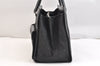 Authentic Christian Dior Vintage Shoulder Hand Bag Denim Leather Black CD 7028K