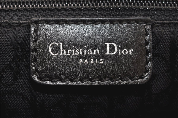 Authentic Christian Dior Vintage Shoulder Hand Bag Denim Leather Black CD 7028K