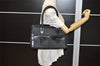 Authentic Christian Dior Vintage Shoulder Hand Bag Denim Leather Black CD 7028K