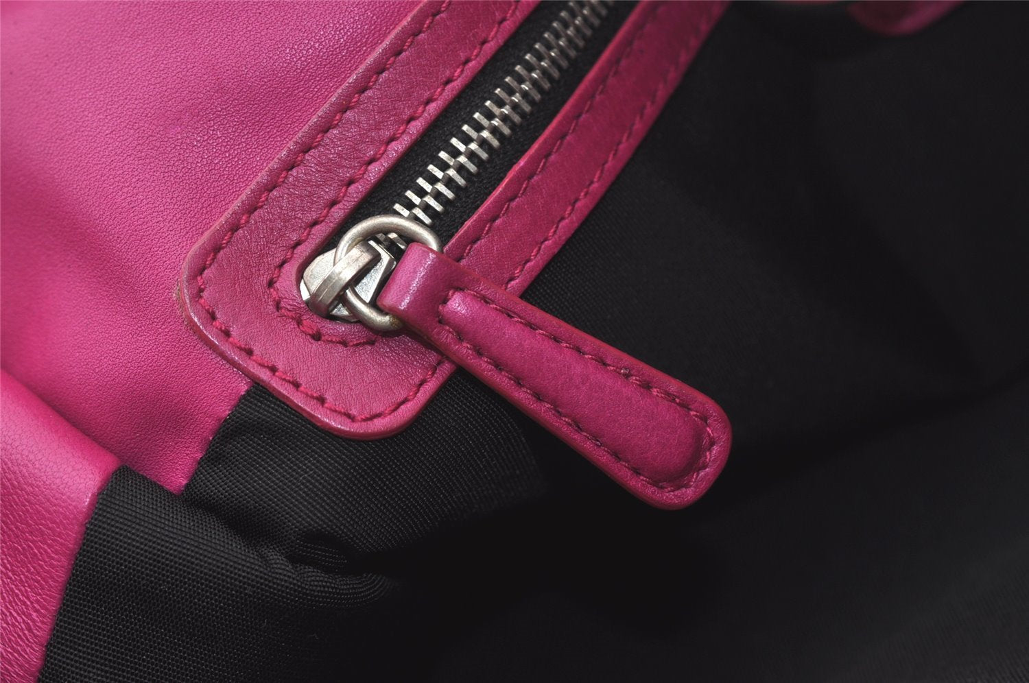 Authentic Christian Dior Vintage Shoulder Tote Bag Leather Pink 7029I