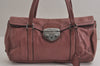 Authentic PRADA Vintage Leather Shoulder Hand Bag Pink 7029J