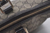 Authentic GUCCI Vintage Hand Tote Bag GG PVC Leather 190259 Brown 7030I