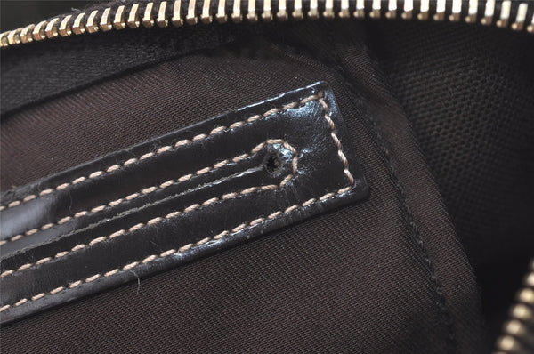 Authentic GUCCI Vintage Hand Tote Bag GG PVC Leather 190259 Brown 7030I