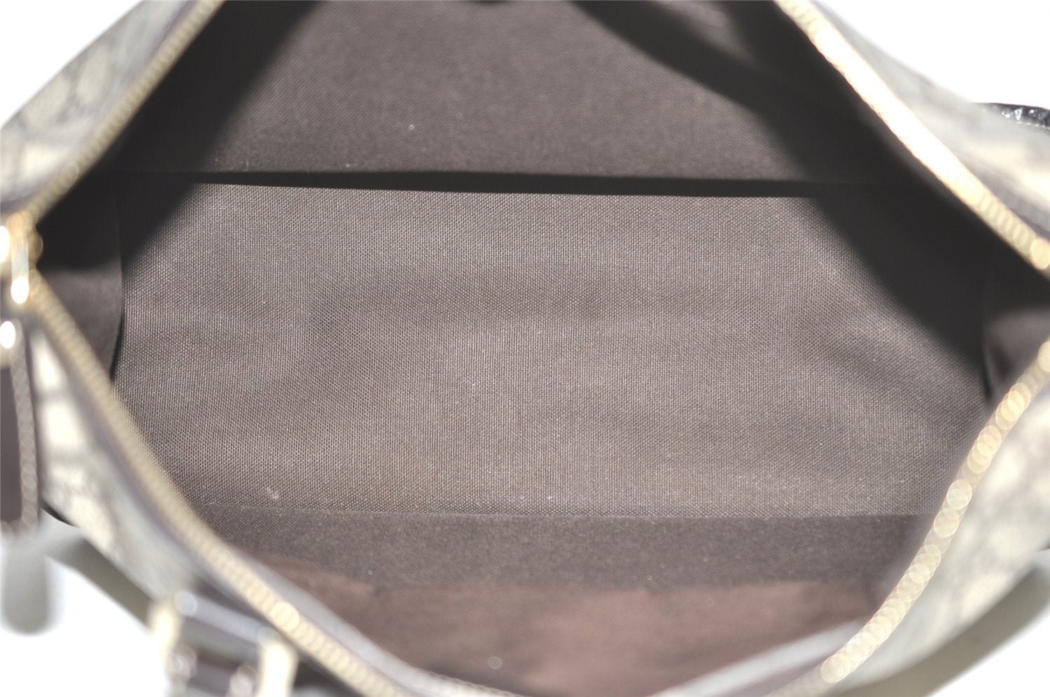 Authentic GUCCI Vintage Hand Tote Bag GG PVC Leather 190259 Brown 7030I