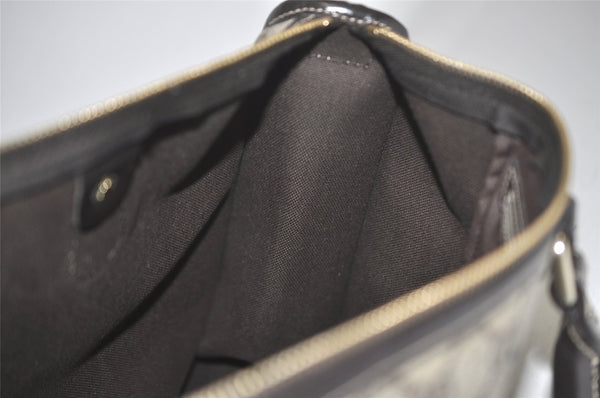 Authentic GUCCI Vintage Hand Tote Bag GG PVC Leather 190259 Brown 7030I