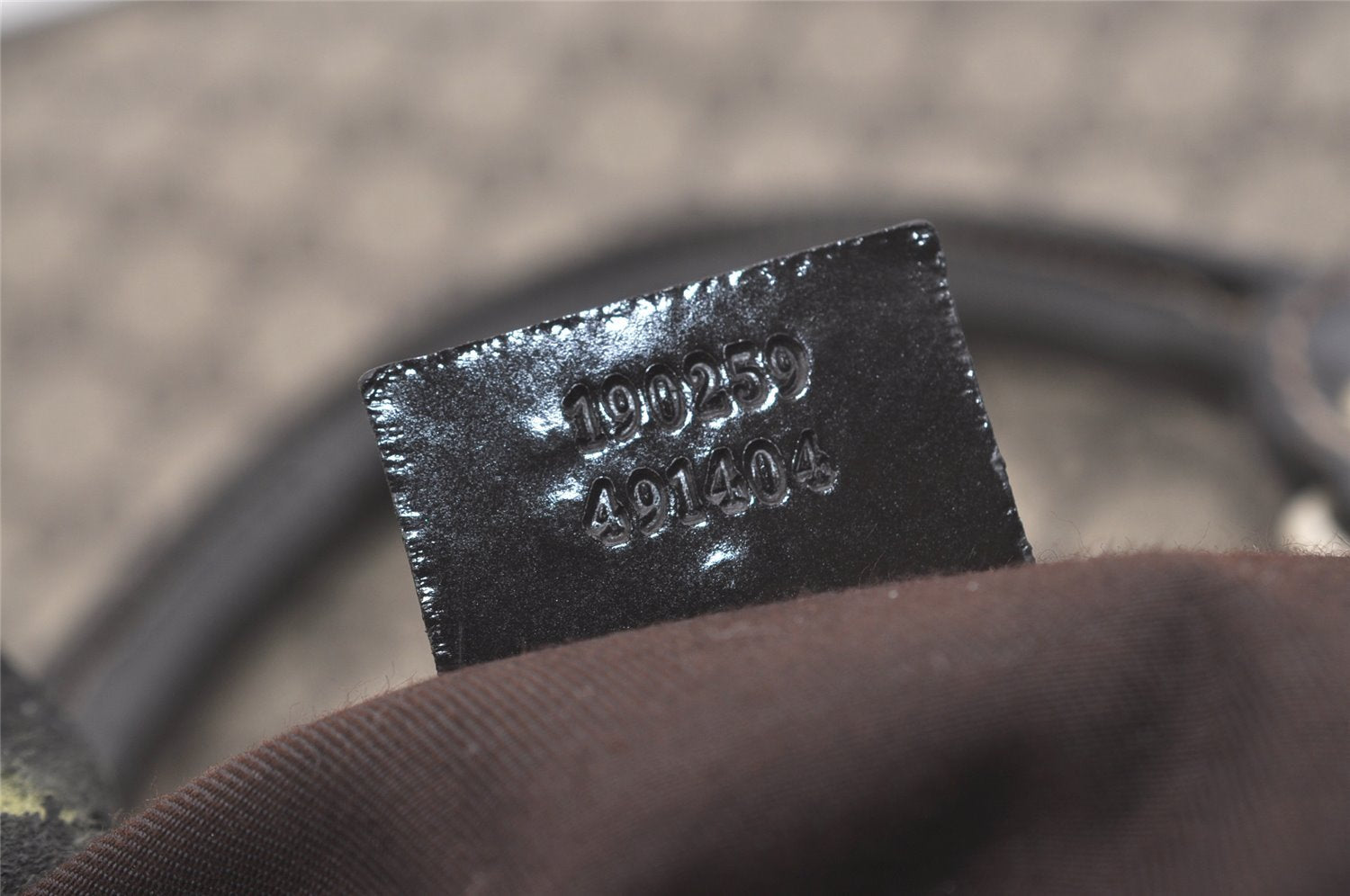 Authentic GUCCI Vintage Hand Tote Bag GG PVC Leather 190259 Brown 7030I