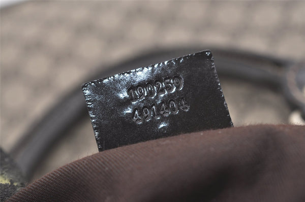 Authentic GUCCI Vintage Hand Tote Bag GG PVC Leather 190259 Brown 7030I