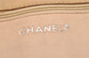 Authentic CHANEL Lamb Skin Matelasse Turnlock 2Way BriefCase Beige  7032I