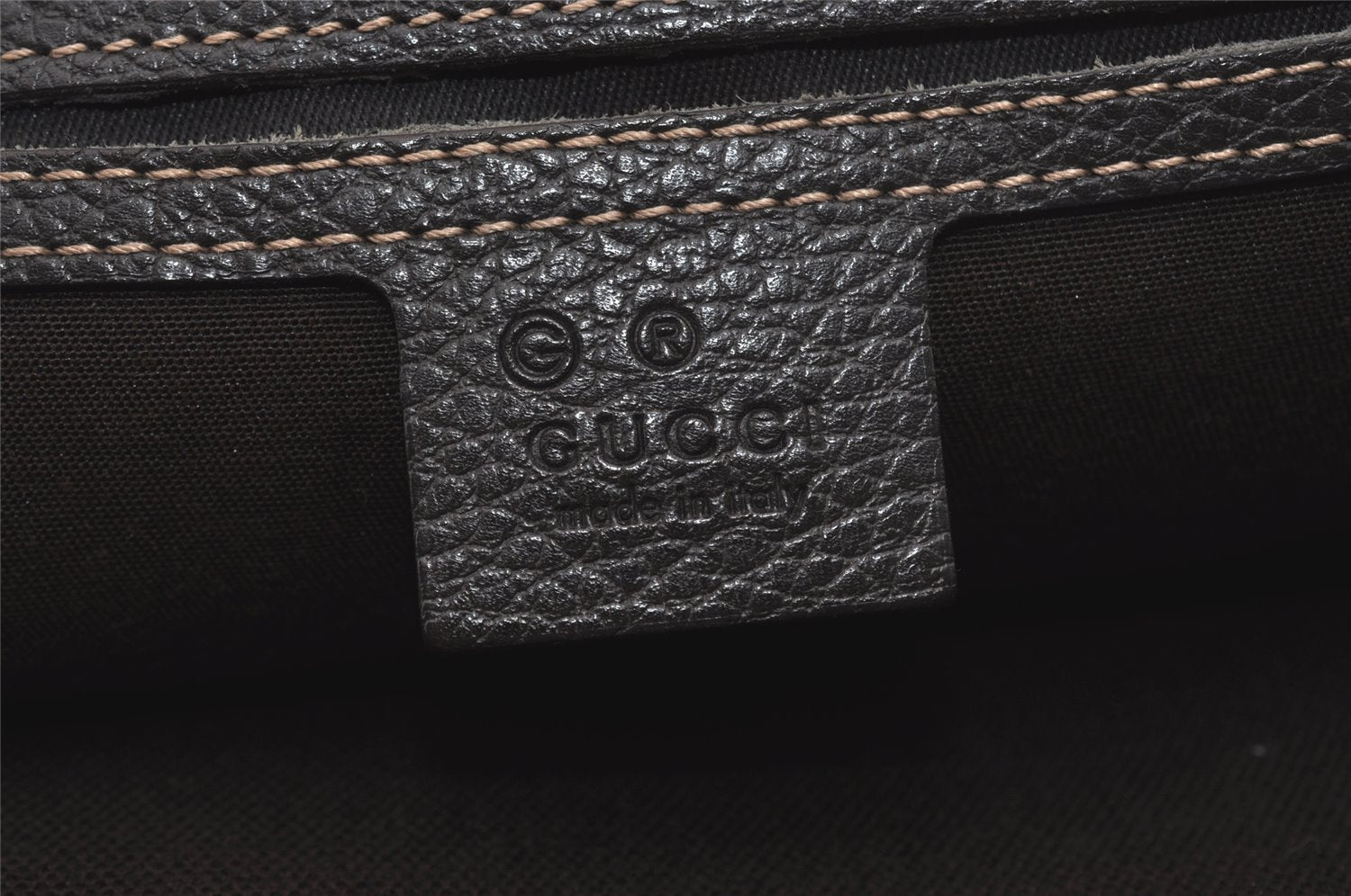 Authentic GUCCI GG Crystal Abbey Shoulder Tote Bag PVC Leather Brown 7033I