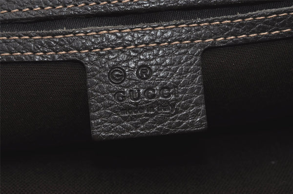 Authentic GUCCI GG Crystal Abbey Shoulder Tote Bag PVC Leather Brown 7033I