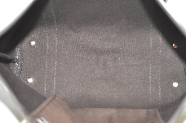 Authentic GUCCI GG Crystal Abbey Shoulder Tote Bag PVC Leather Brown 7033I