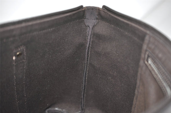 Authentic GUCCI GG Crystal Abbey Shoulder Tote Bag PVC Leather Brown 7033I